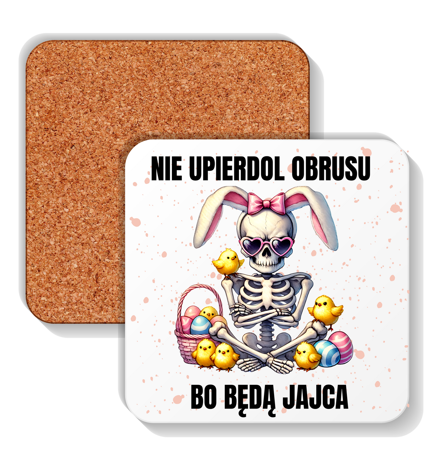 Podkładki wielkanocne pod kubek NIE UPIE**OL OBRUSU