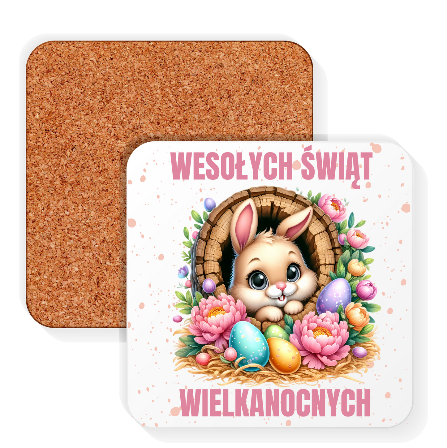 Podkładki wielkanocne pod kubki WESOŁYCH ŚWIĄT WIELKANOCNYCH