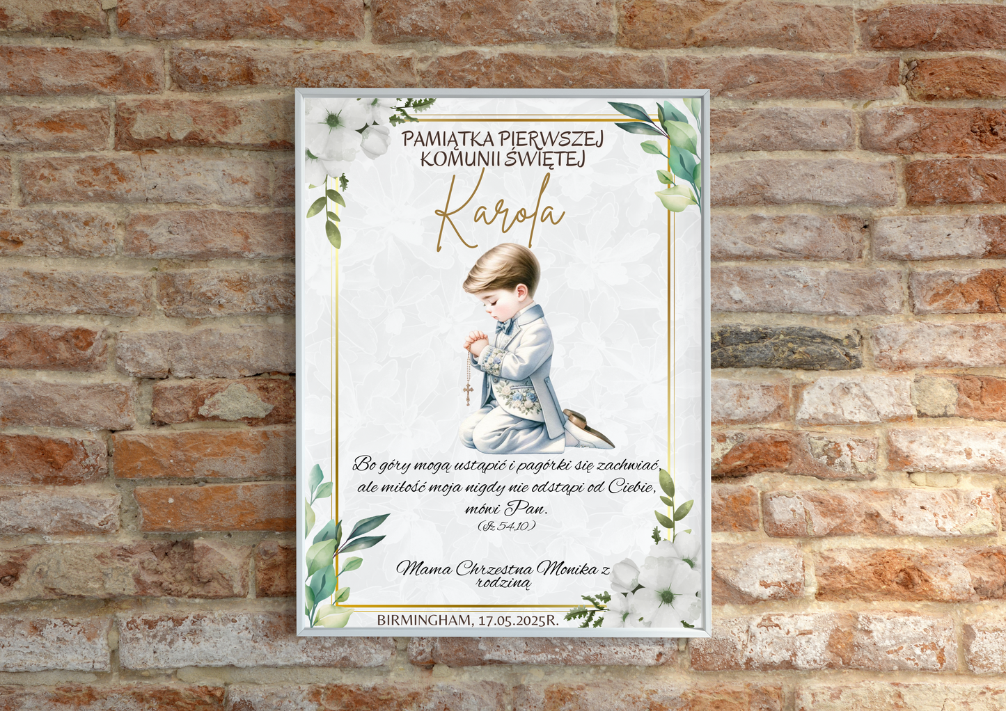 Pamiątka Pierwszej Komunii Świętej- Plakat