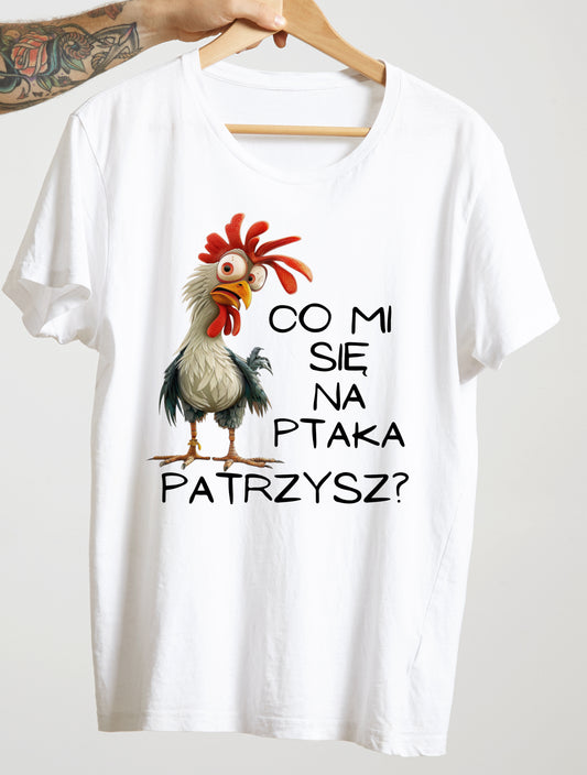 Funny Polish rooster graphic T-shirt for men