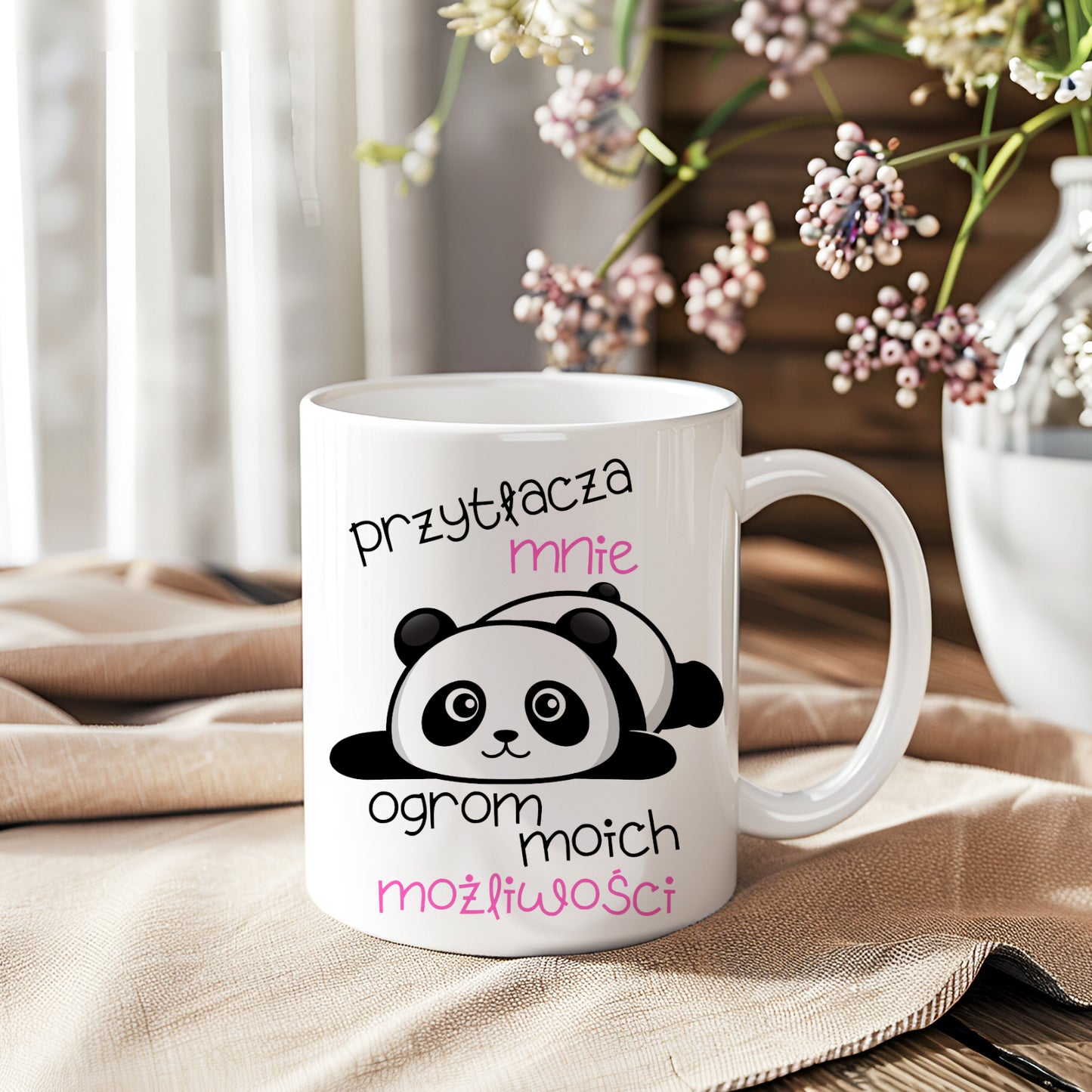 Kubek Przygniata mnie ogrom moich możliwości
