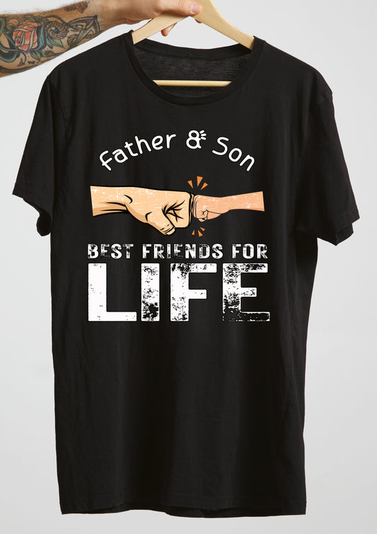 Father and Son Best Friends for Life men's T-shirt