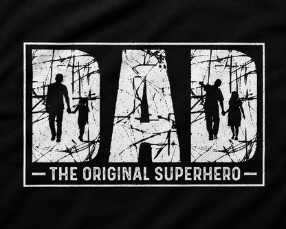 Close-up of Best Dad Ever T-shirt print