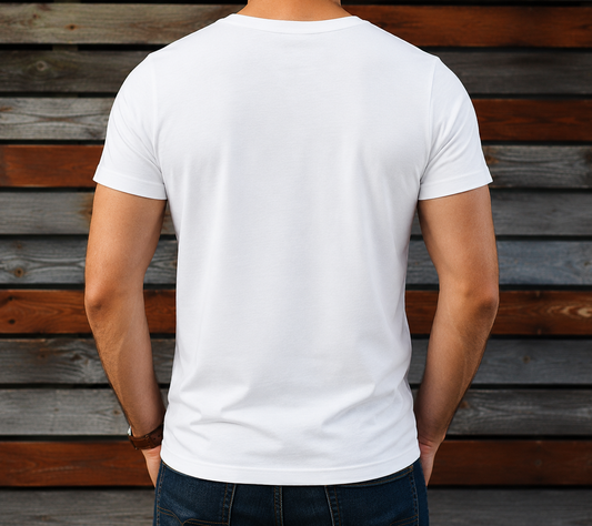 Back view of Daddy Daughter Forever white T-shirt