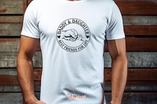 Daddy Daughter Forever white T-shirt for Dad