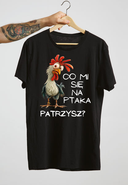 Funny Polish rooster graphic T-shirt for men