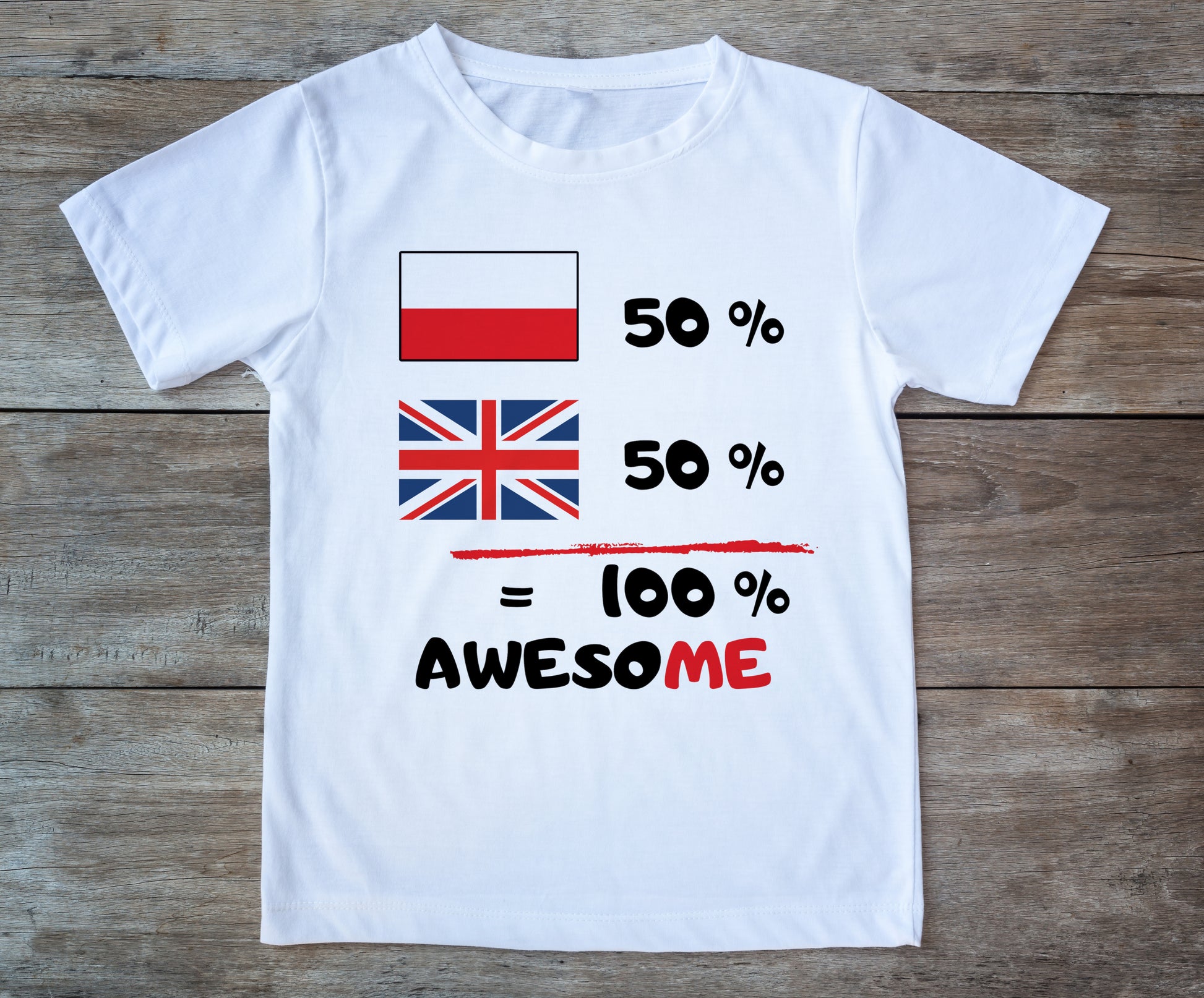 Half Polish Half British 100% Awesome kids T-shirt