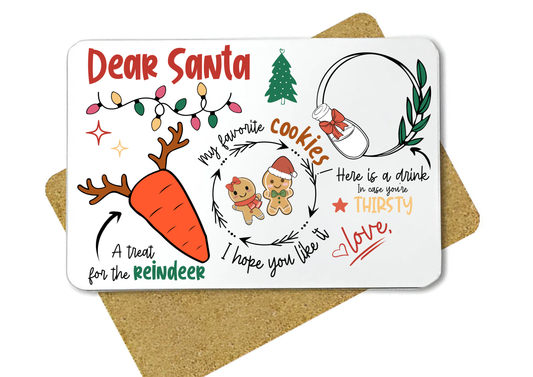 Santa Treat Tray for Christmas Eve with spaces for Santa and reindeer treats