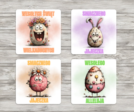 Wielkanocne podkładki pod kubki JAJKA